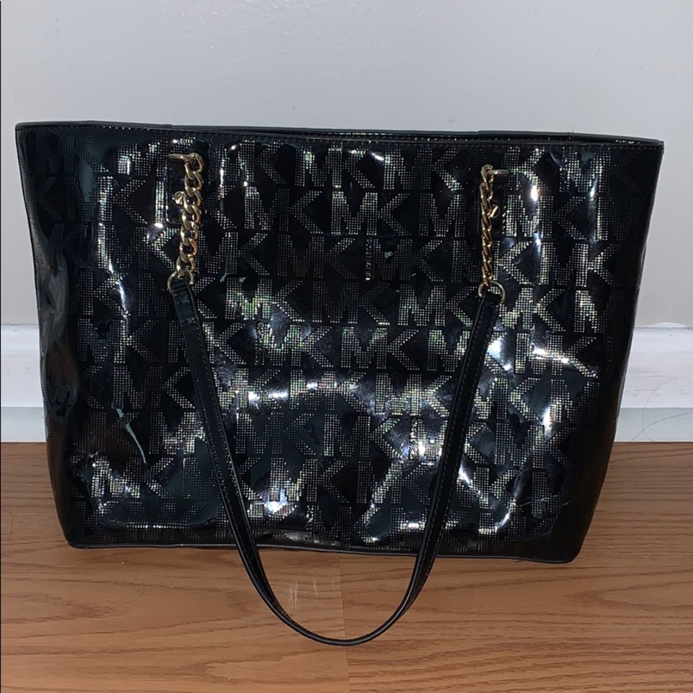 Michael Kors Black & Gold Purse